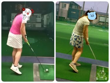 【ゴルフ練習記録】目指せ西村優菜プロのスイング 下半身の回転と右肘をチェック