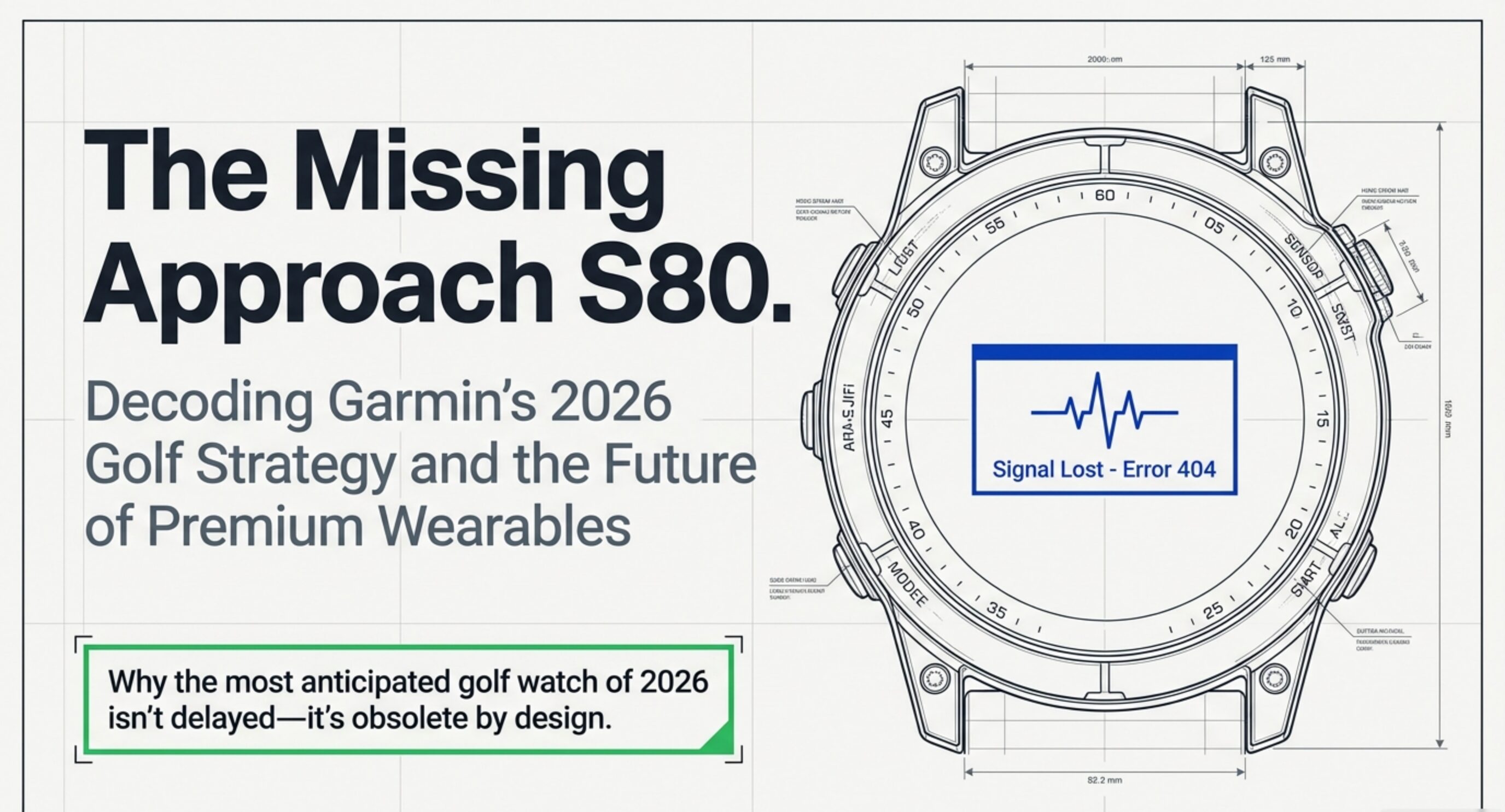 The Missing Approach S80 — Decoding Garmin's 2026 Golf Strategy and the Future of Premium Wearables