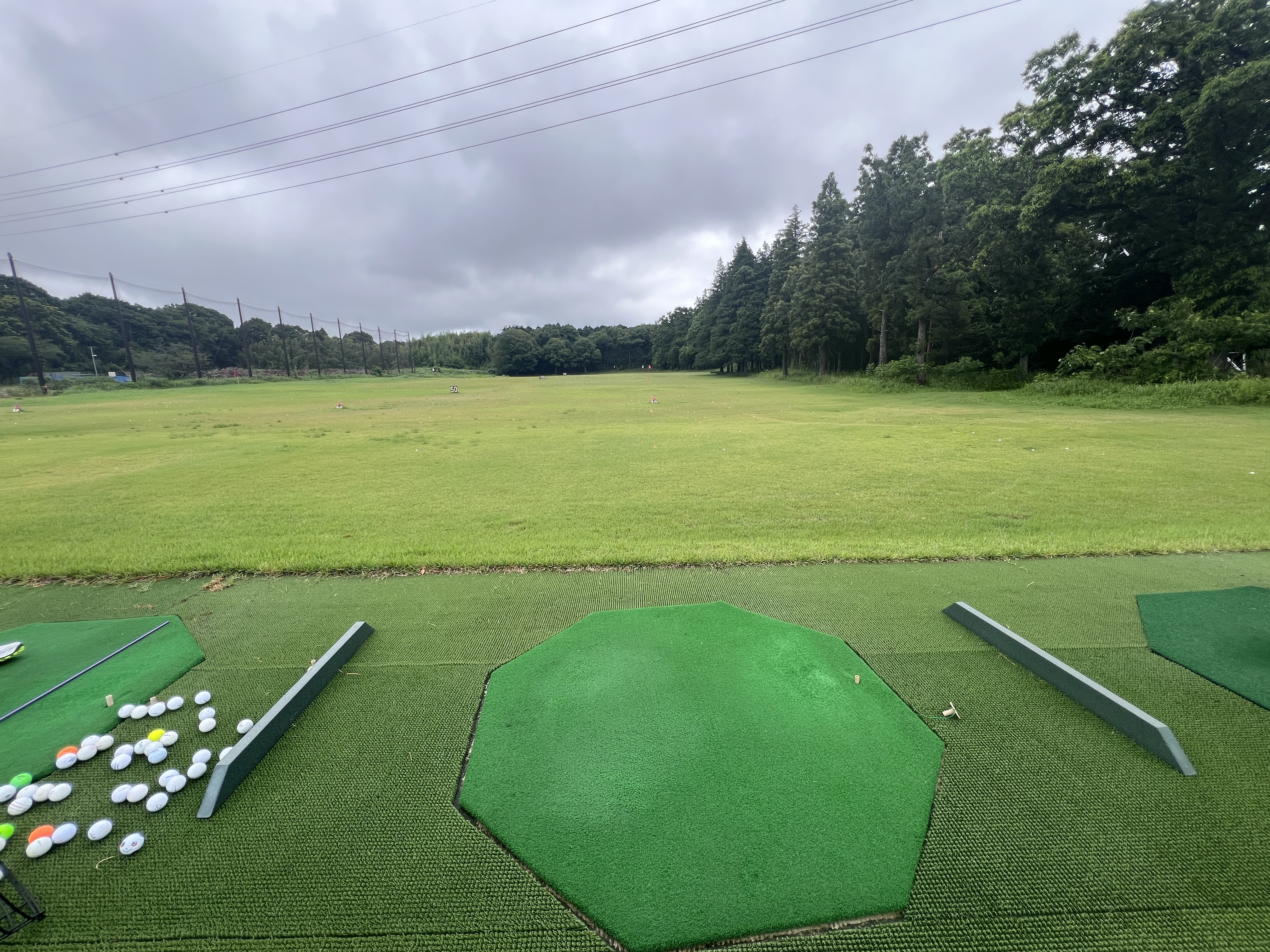総武CC 総武コース 練習場（曇天）
