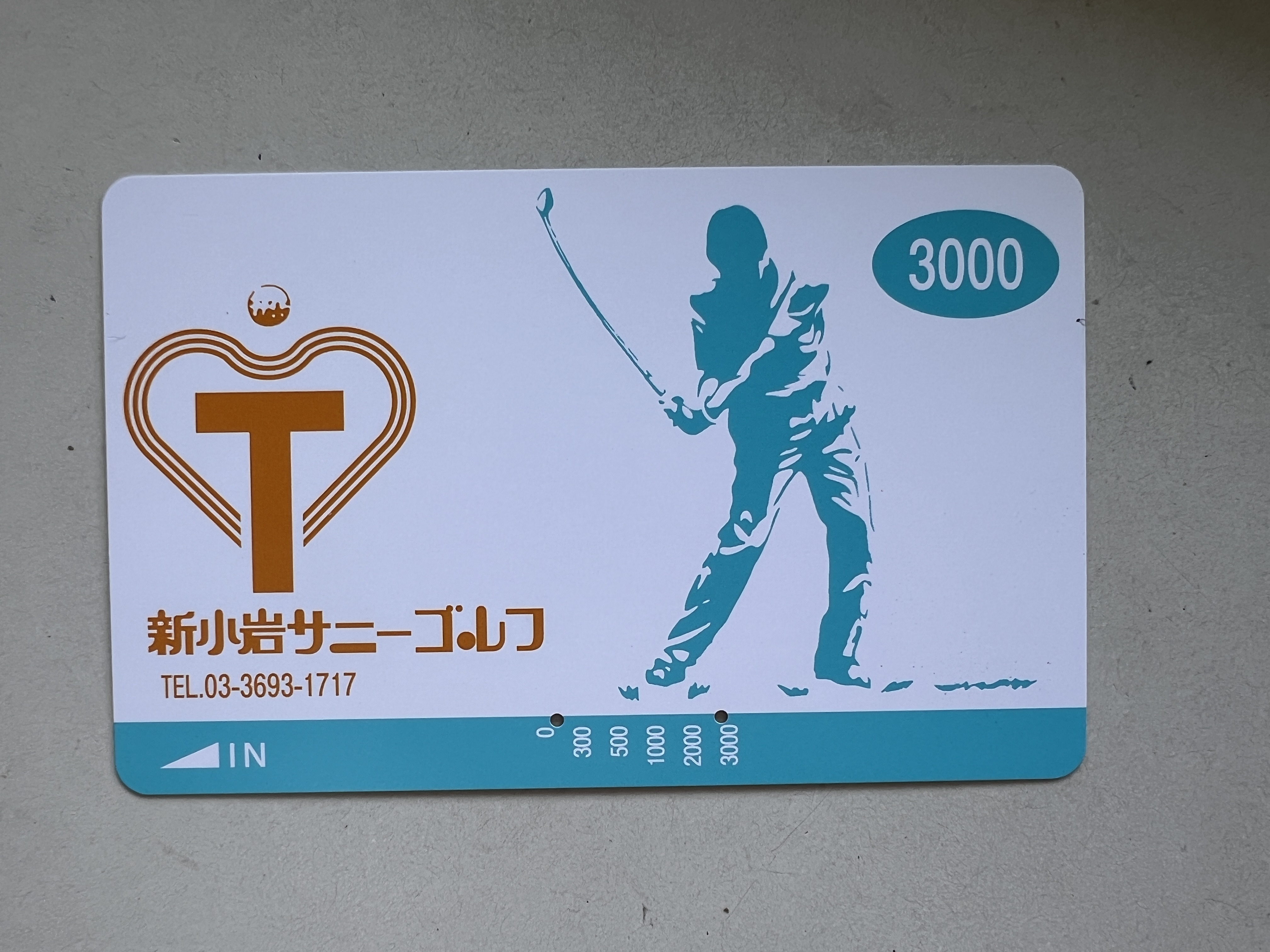 3,000円のプリペイドカード。このレトロなデザインがたまらない