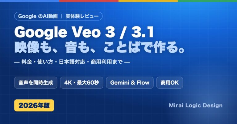 Google Veo 3/3.1の料金・使い方・日本語対応・商用利用レビュー