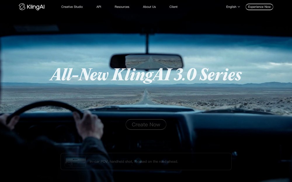Kling AI(クリングAI)公式サイトの画面