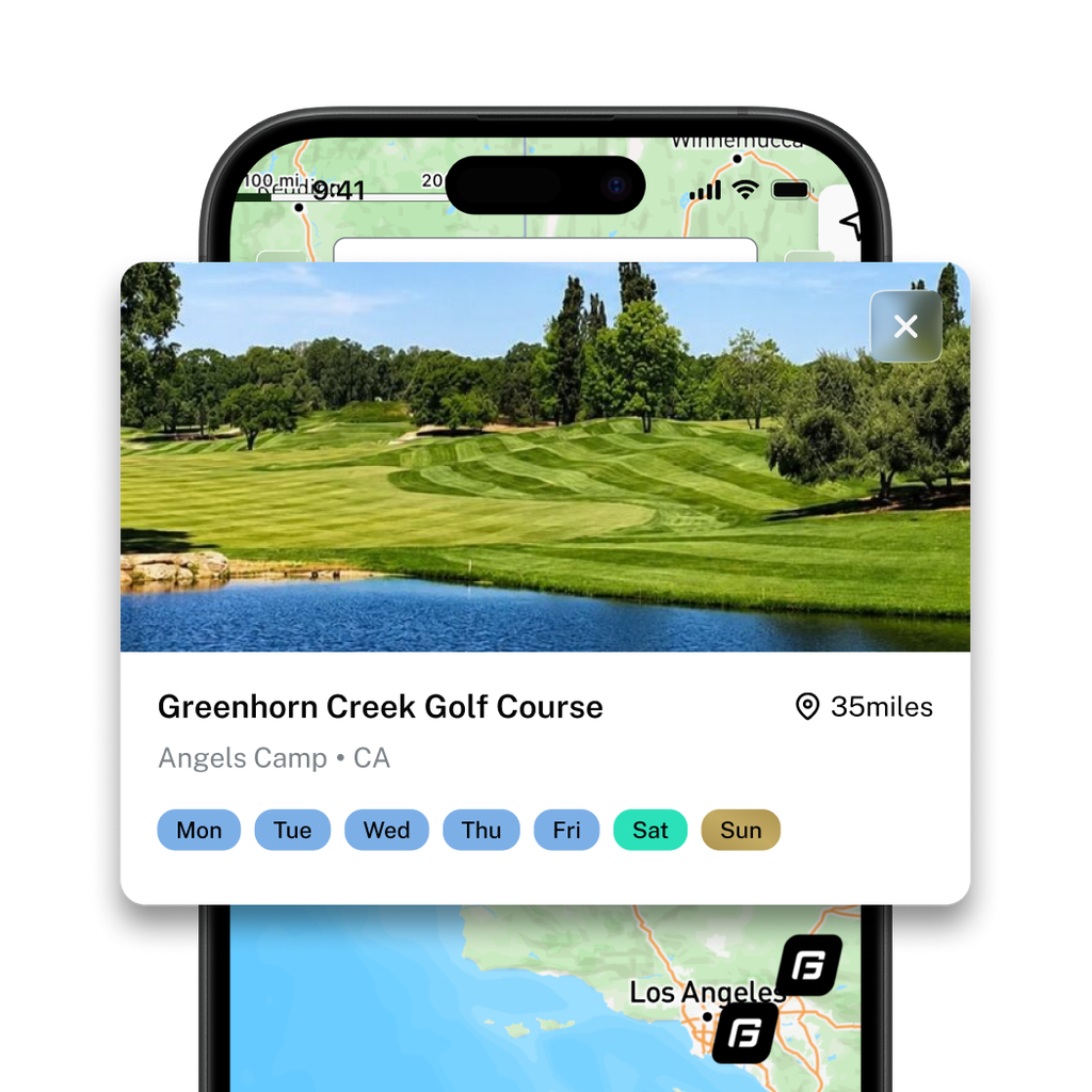 Future Golfアプリのコースマップ画面イメージ