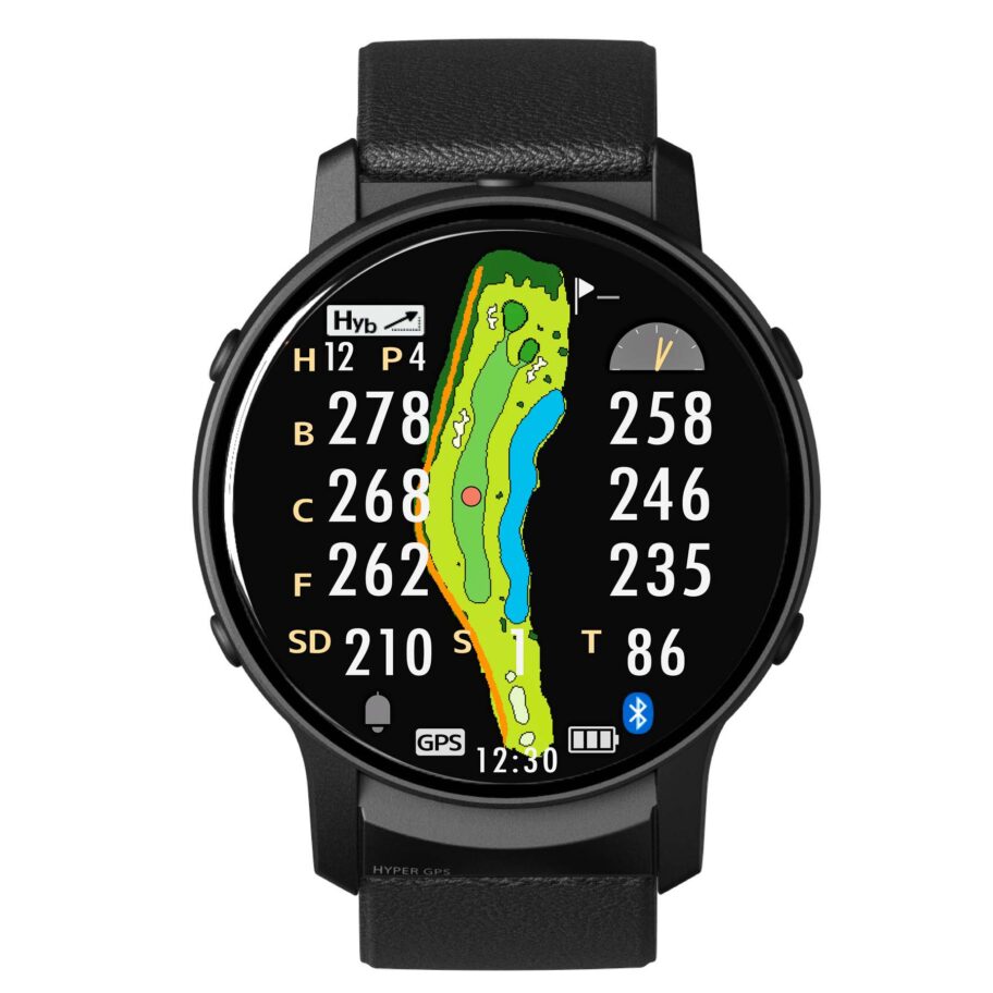 THE GOLF WATCH GS601 コースマップ距離表示画面