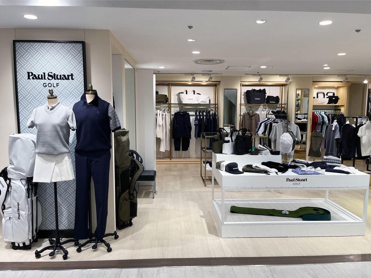 松屋銀座6階に開業したポール・スチュアート ゴルフの常設店の売場