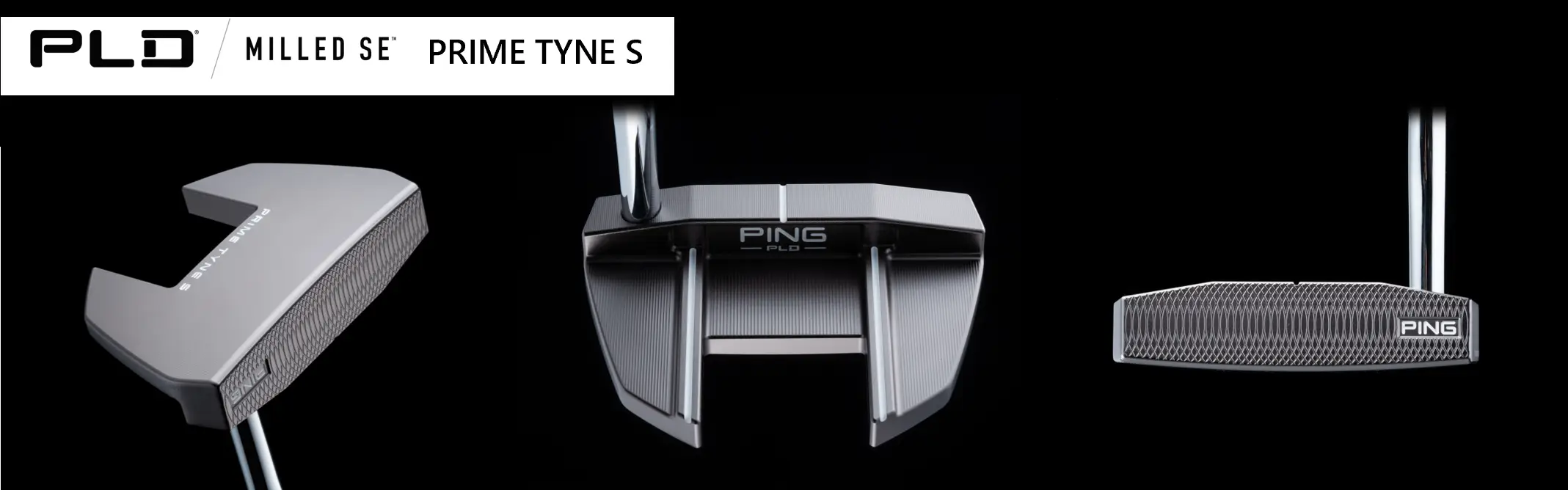 PLD MILLED SE PRIME TYNE Sをトゥ側・アドレス正面・ソール側の3方向から見た製品写真