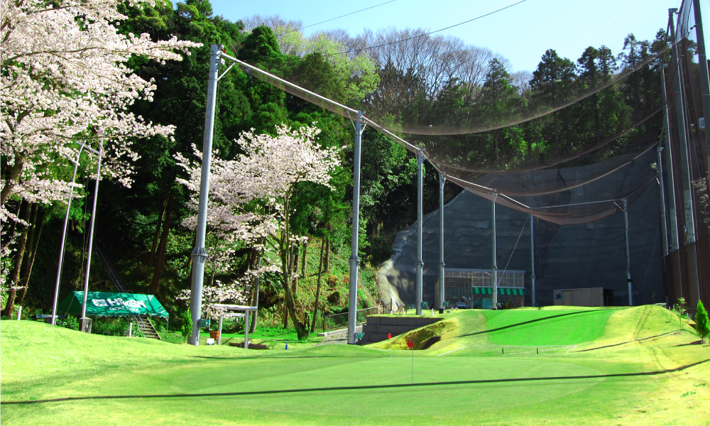 ひかりゴルフパーク 桜と練習場フィールド
